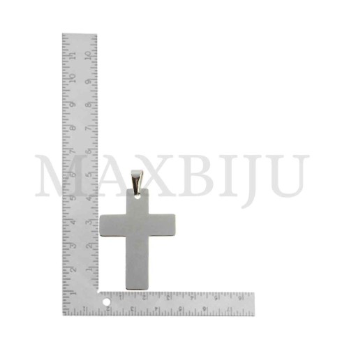 Stainless Steel Cross Pendant (43mm)