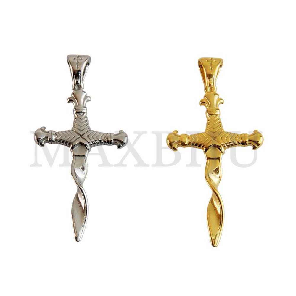 Stainless Steel Sword Cross Pendant (57mm)