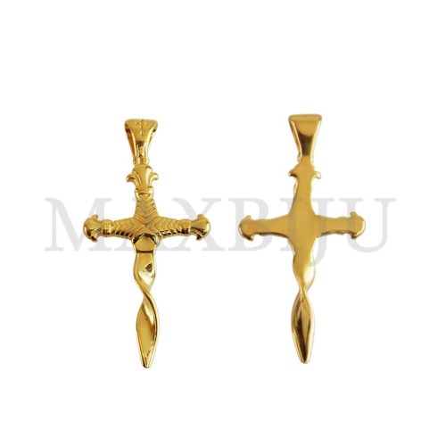 Stainless Steel Sword Cross Pendant (57mm)