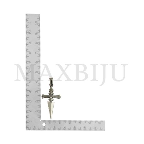 Stainless Steel arrowhead Cross charm Pendant (38mm)