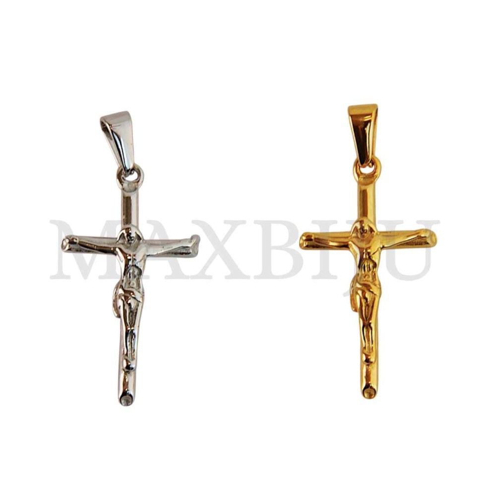 Stainless Steel Jesus Cross charm Pendant (34mm)