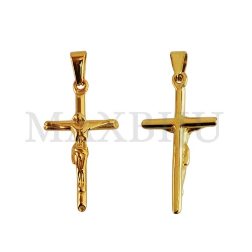 Stainless Steel Jesus Cross charm Pendant (34mm)