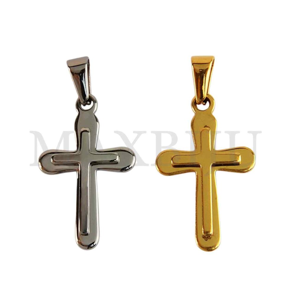 Stainless Steel Cross charm Pendant (28mm)