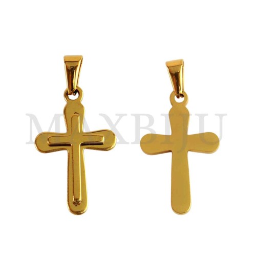 Stainless Steel Cross charm Pendant (28mm)