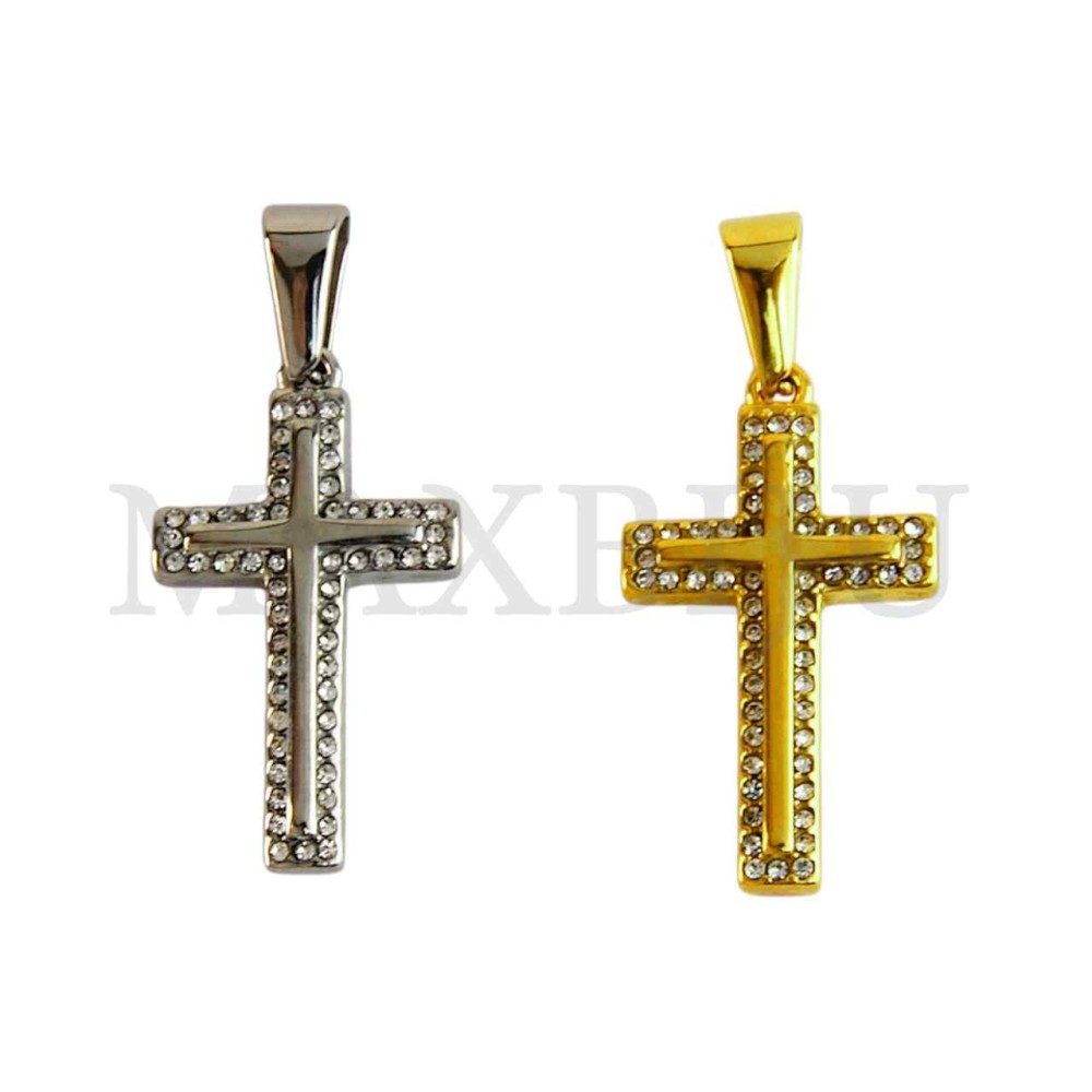 Stainless Steel Cross charm Pendant (26mm)