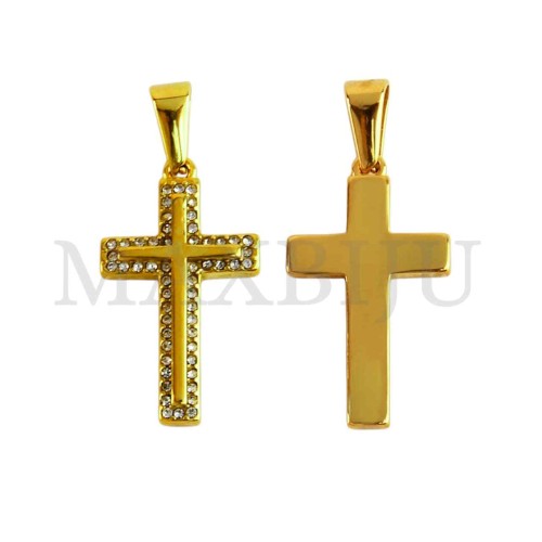 Stainless Steel Cross charm Pendant (26mm)