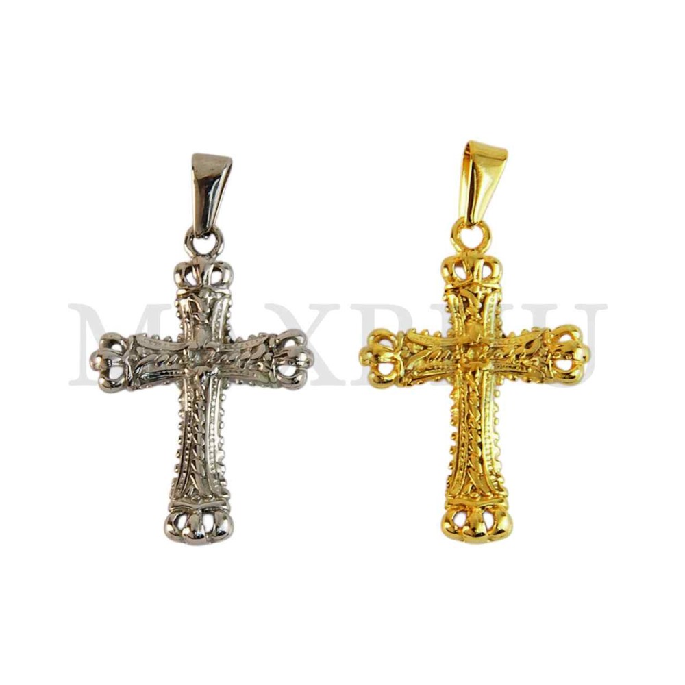 Stainless Steel Cross charm Pendant (34mm)