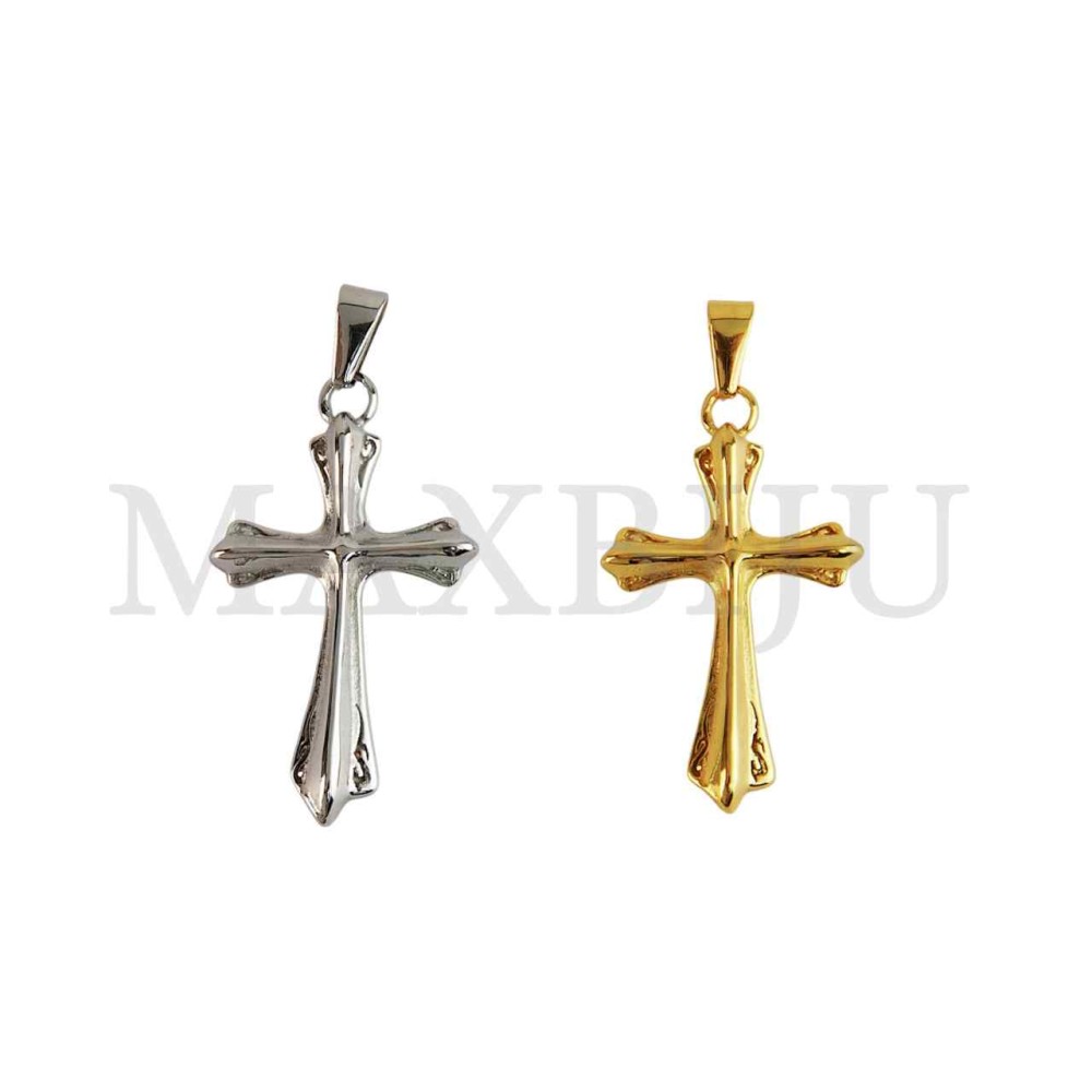 Stainless Steel Cross charm Pendant (37mm)