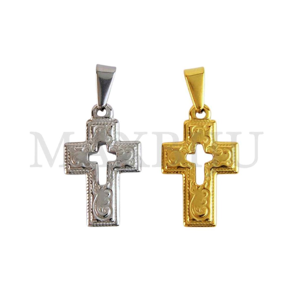 Stainless Steel Cross charm Pendant (24mm)