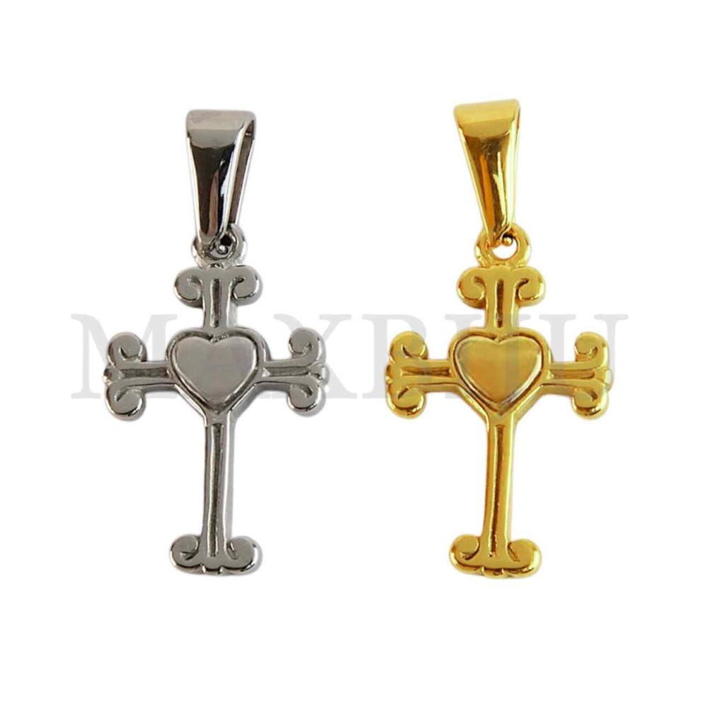 Stainless Steel Cross charm Pendant (22mm)