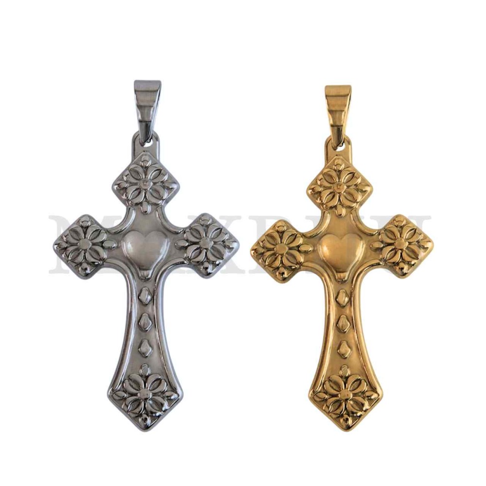 Stainless Steel Cross charm Pendant (51mm)