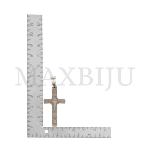 Stainless Steel Cross charm Pendant (34mm)