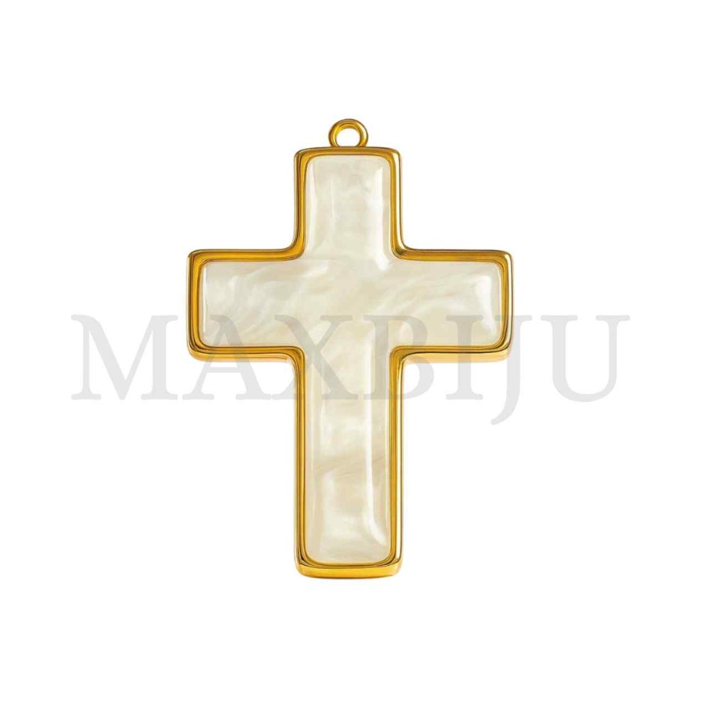 Stainless Steel Cross charm Pendant 22x34mm
