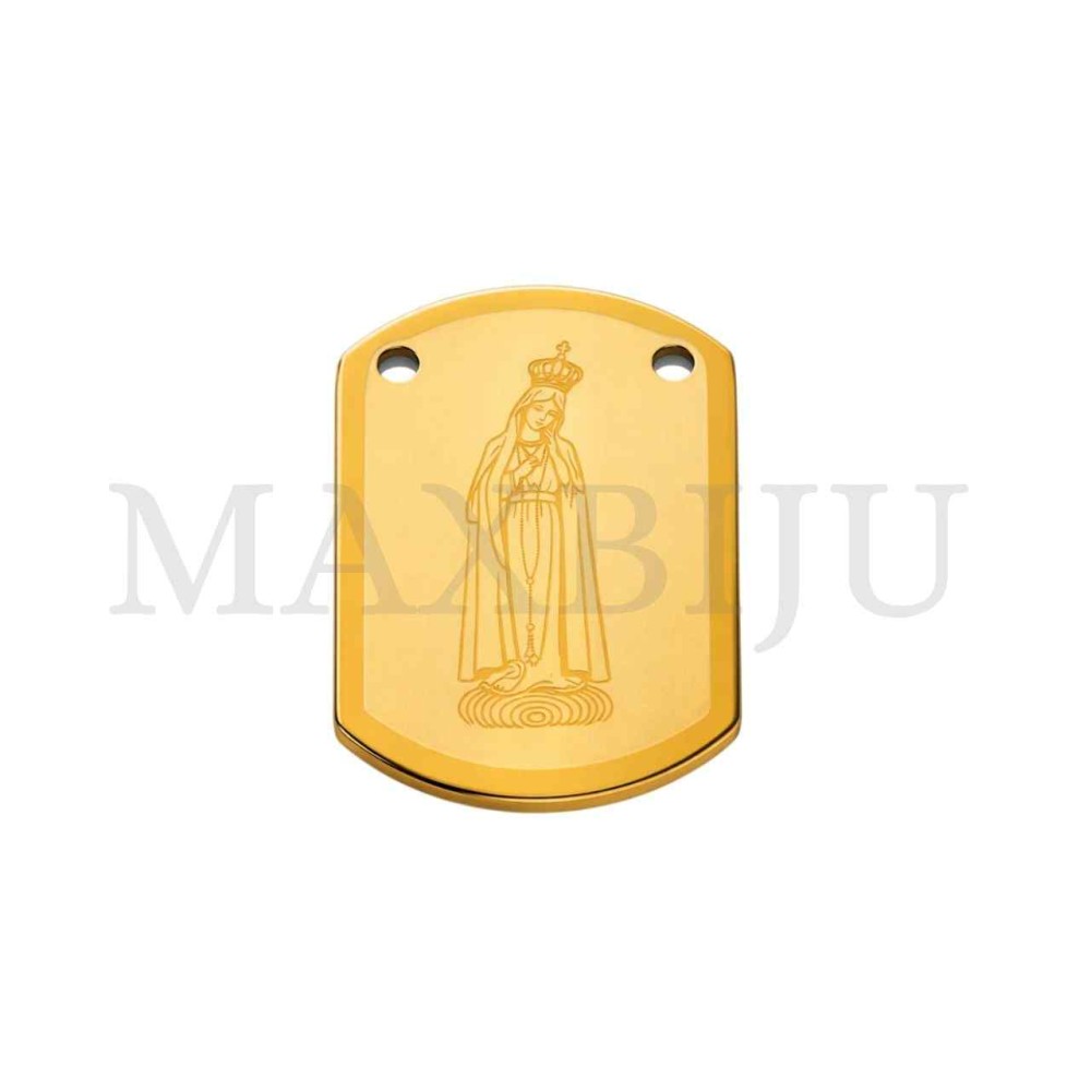 Stainless Steel Scapular - Our Lady of Fatima 13x19mm