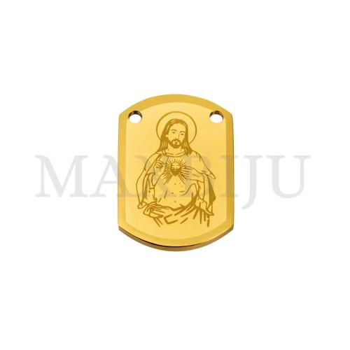 Stainless Steel Scapular - Jesus Christ 13x19mm