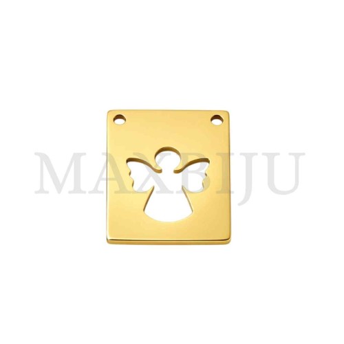 Stainless Steel Scapular - Angel 13x15mm