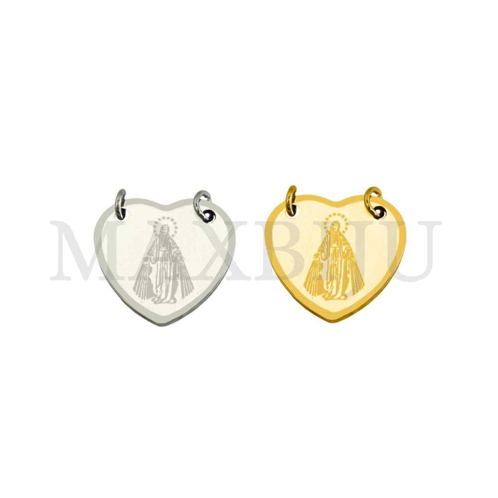 Stainless Steel Scapular - Virgin Mary 17x16mm