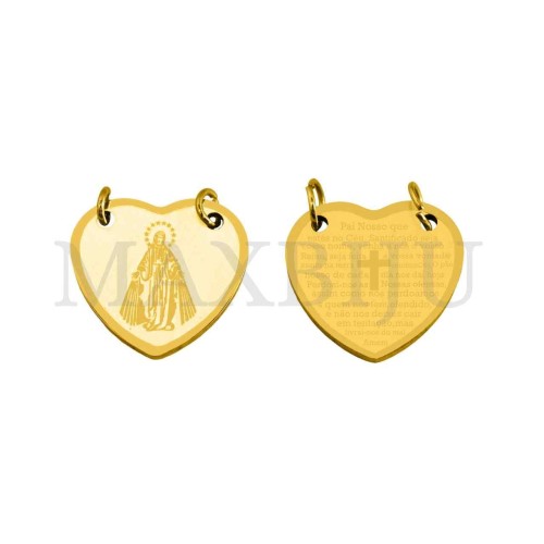 Stainless Steel Scapular - Virgin Mary 17x16mm