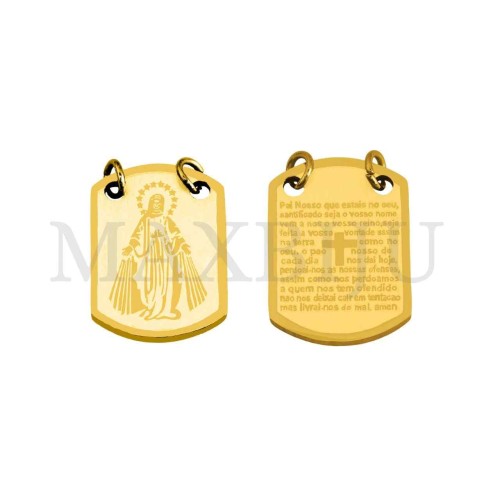 Stainless Steel Scapular - Virgin Mary 13x18mm