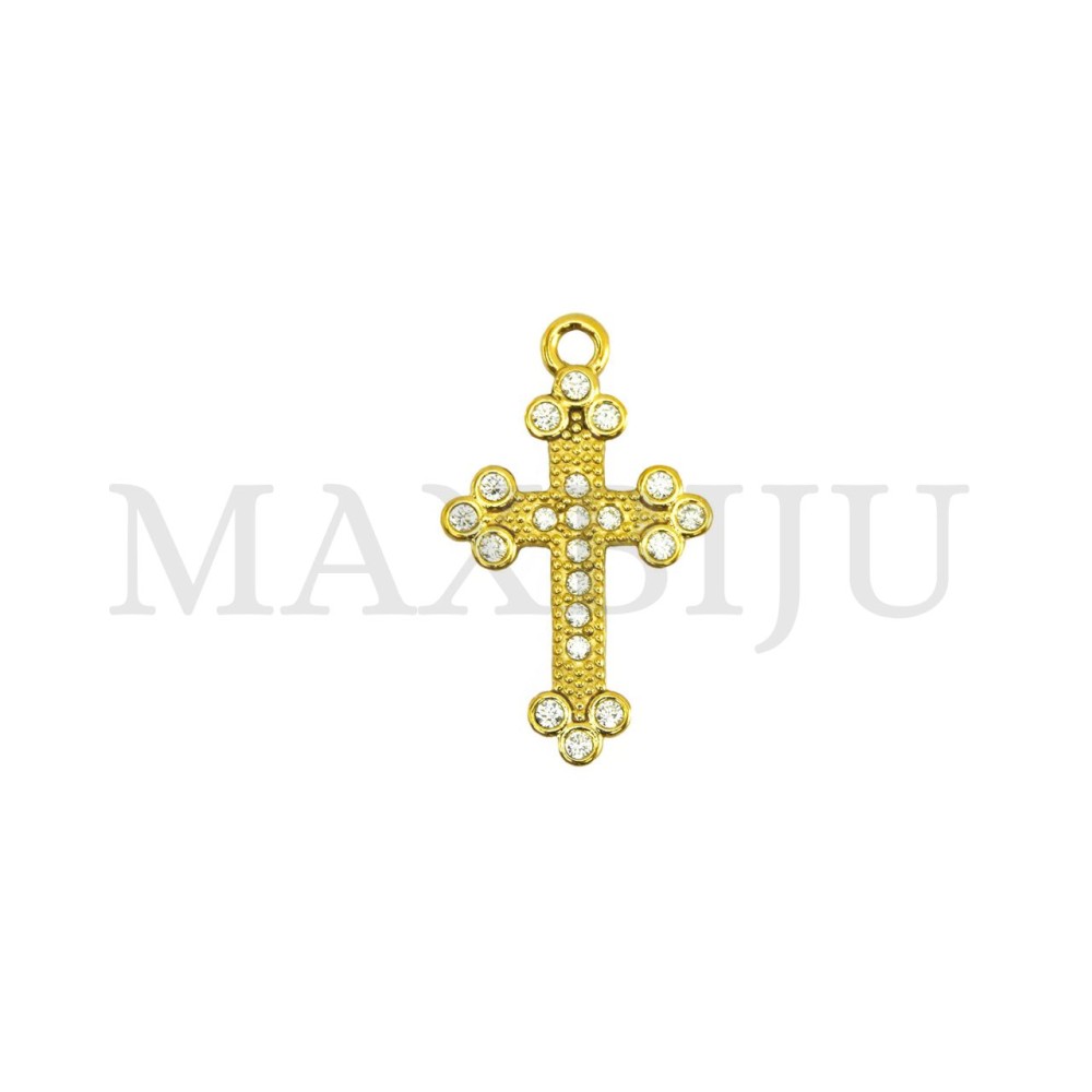 Stainless Steel Cross-Shaped Earrings 14x22mm.