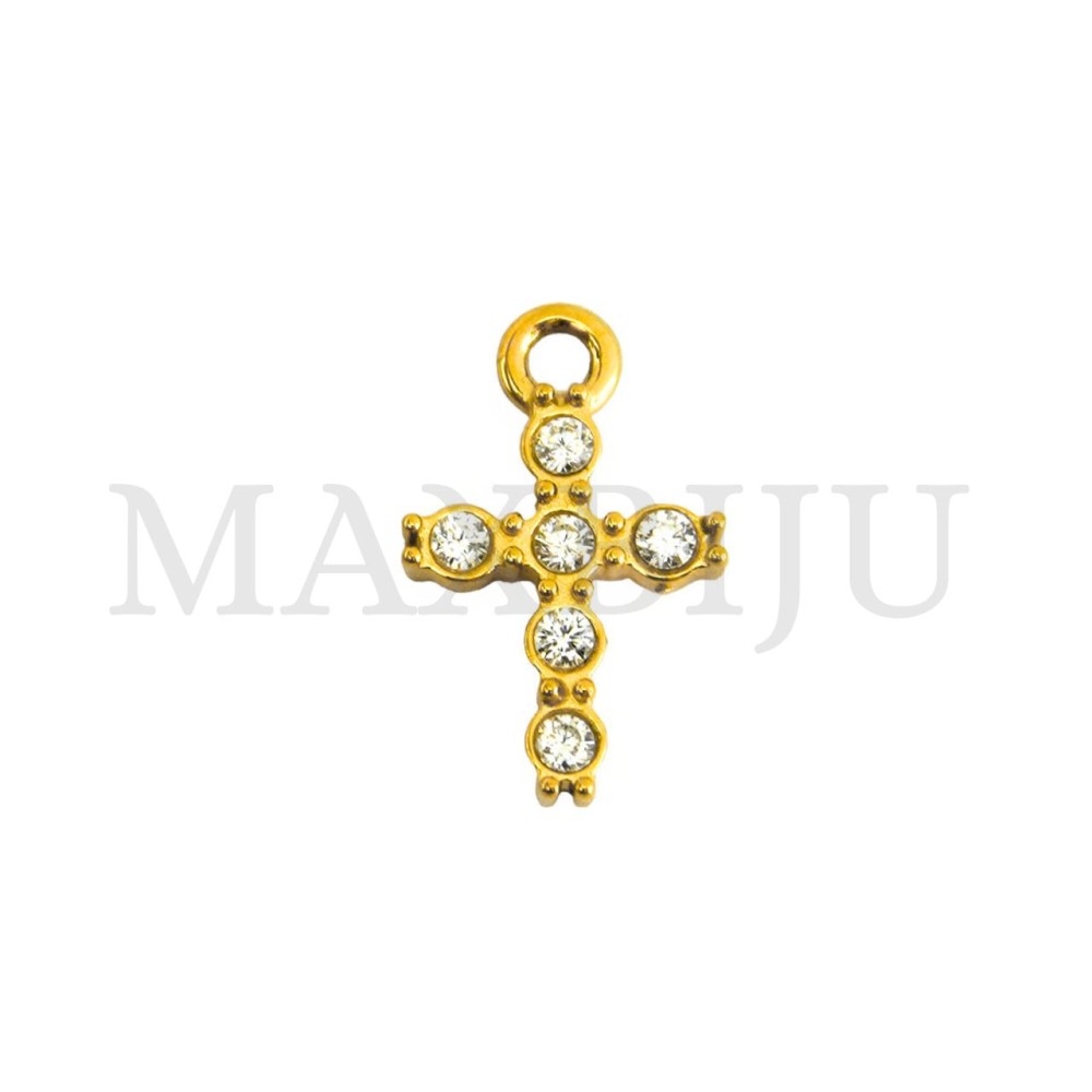 Stainless Steel Cross-Shaped Earrings 9x15mm.