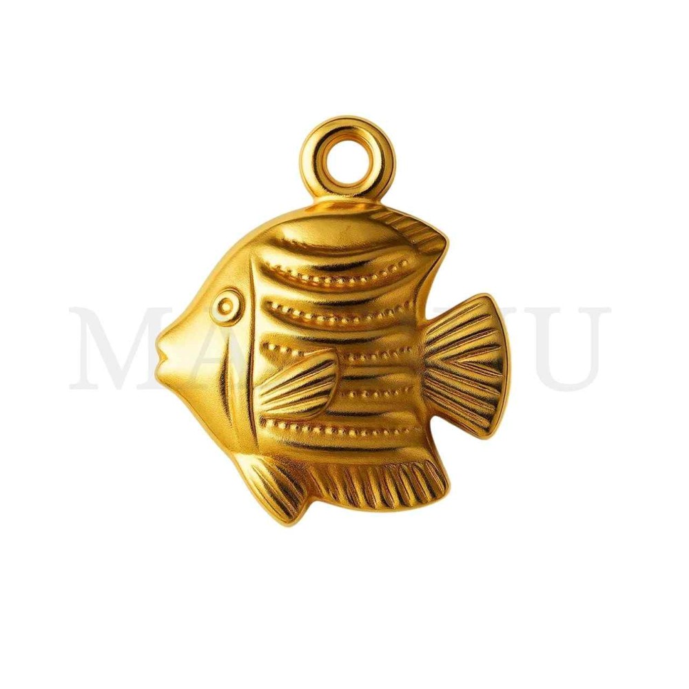 Stainless Steel Pendant - Fish 12x13mm