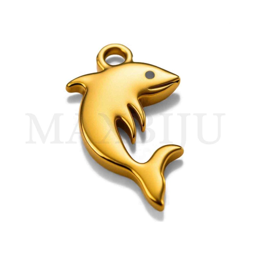 Stainless Steel Pendant - Shark 10x18mm