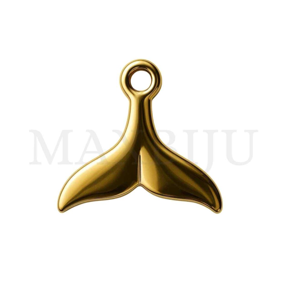 Stainless Steel Pendant - Mermaid Tail 16x13mm