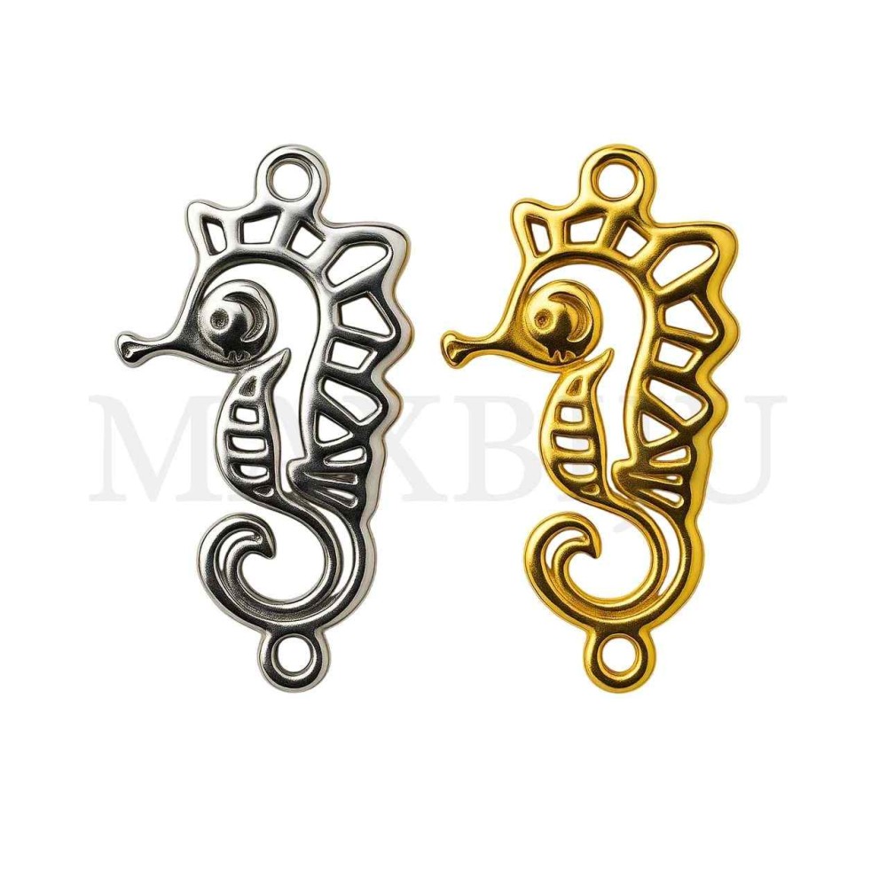 Stainless Steel Pendant - Sea Horse 15x25mm