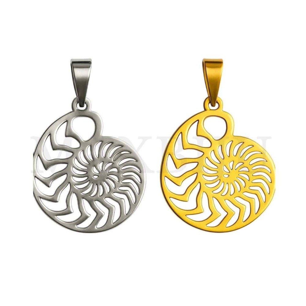 Stainless Steel Pendant - Shell 30x33mm