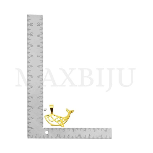 Stainless Steel Pendant - Whale 30x20mm