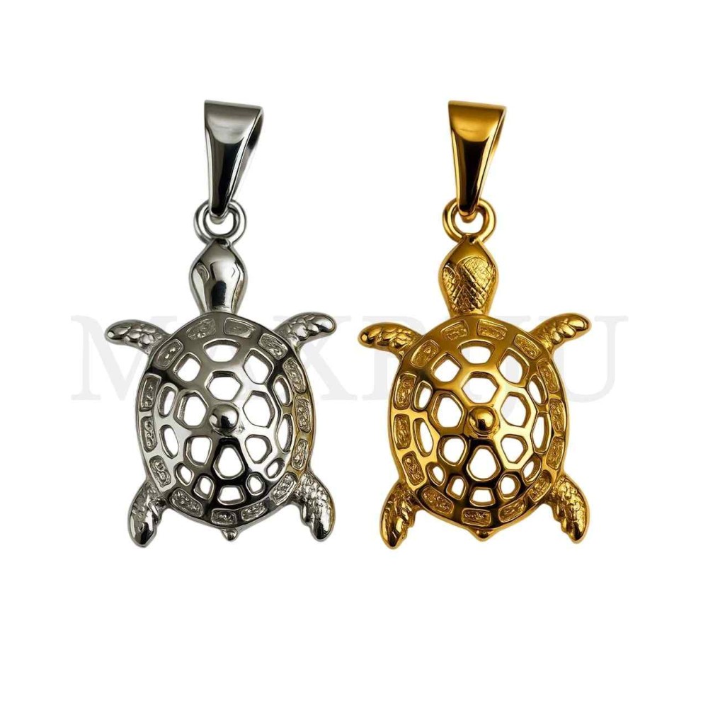Stainless Steel Pendant -Turtle 23x39mm