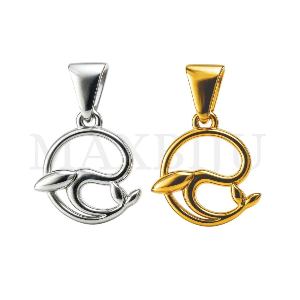 Stainless Steel Pendant - Whale 16x16mm