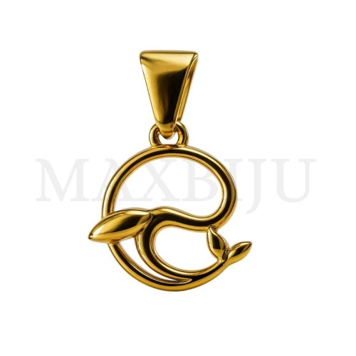 Stainless Steel Pendant - Whale 16x16mm