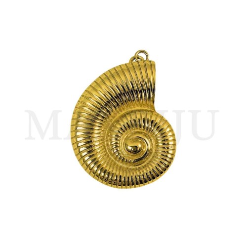 Stainless Steel Pendant - Shell 36x50mm