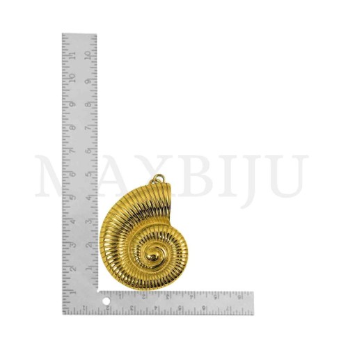 Stainless Steel Pendant - Shell 36x50mm