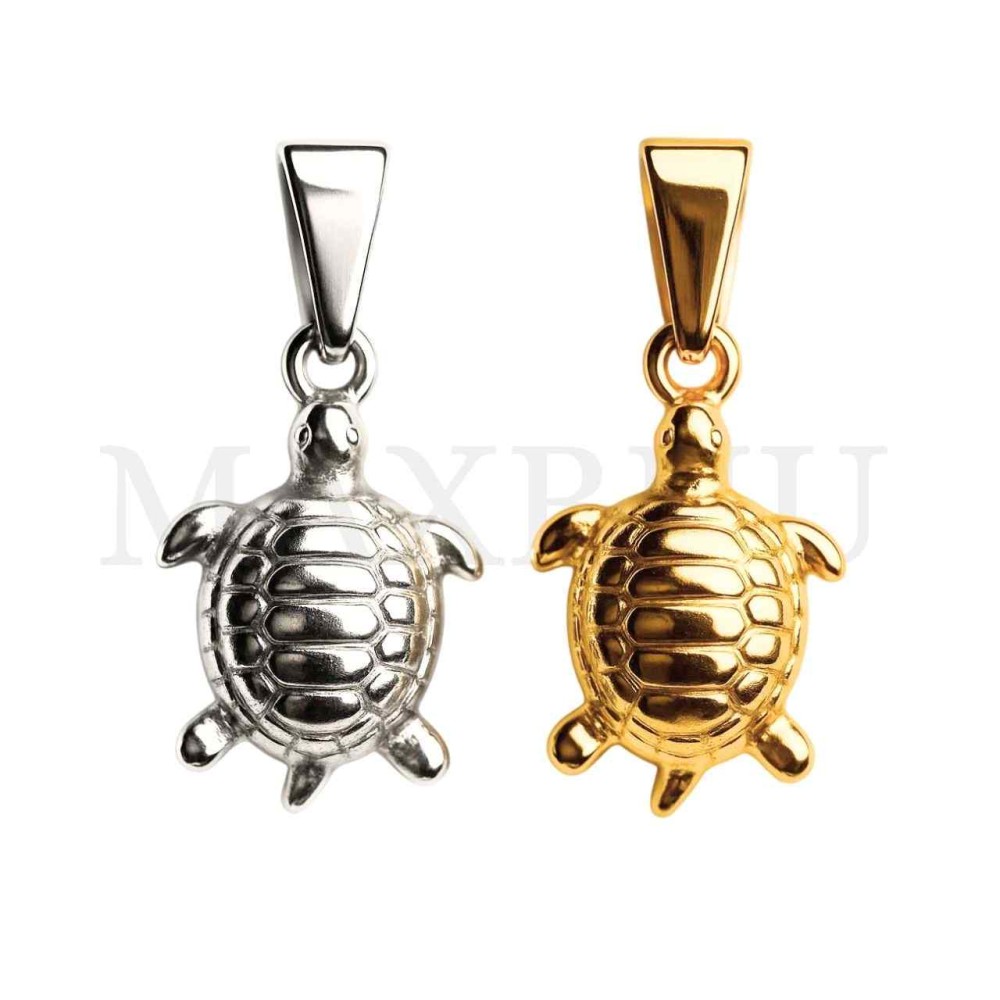 Stainless Steel Pendant - Turtle 15x21mm