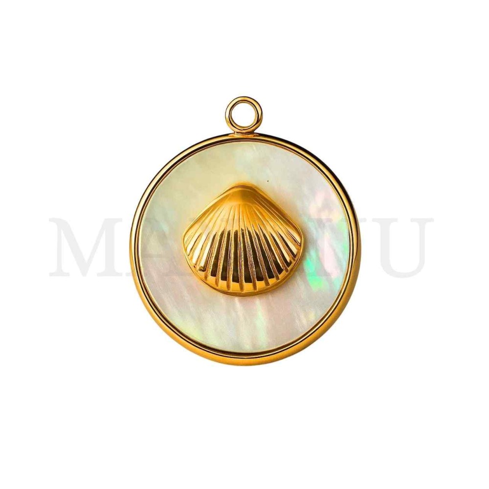 Stainless Steel Pendant - Shell 20mm