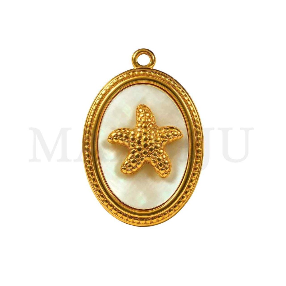Stainless Steel Pendant - Starfish 19x27mm
