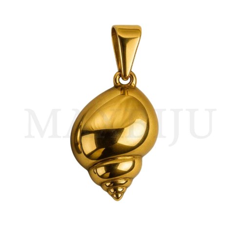 Stainless Steel Pendant - Shell 14x22mm