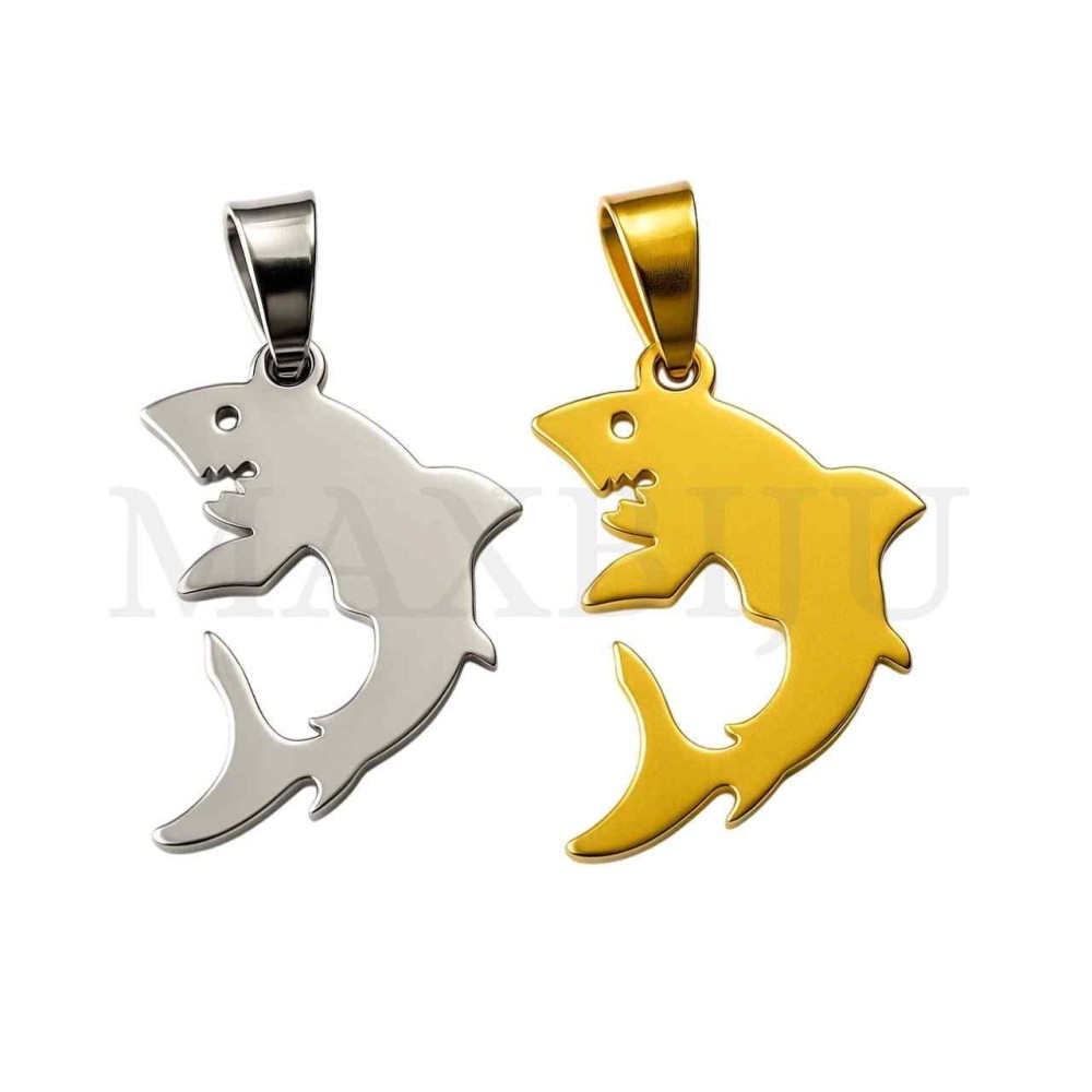Stainless Steel Pendant - Shark 35x28mm