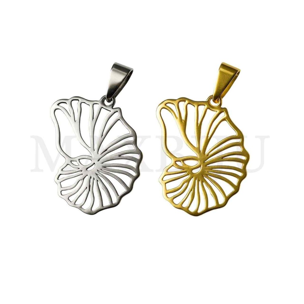 Stainless Steel Pendant - Shell 24x32mm