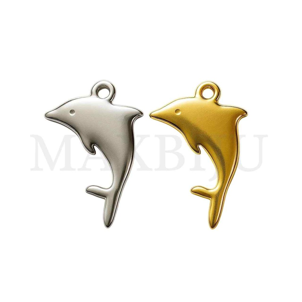 Stainless Steel Pendant - Dolphin 11x17mm