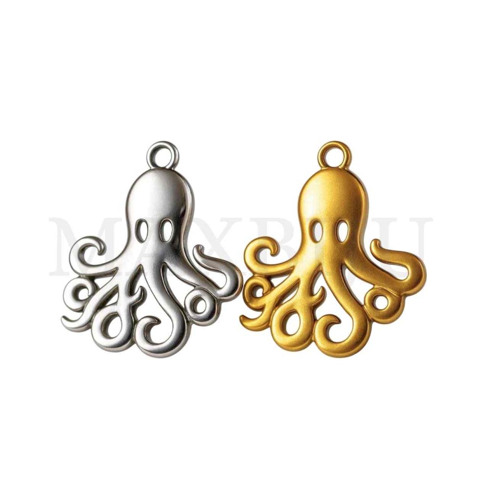 Stainless Steel Pendant - Octopus 17x19mm