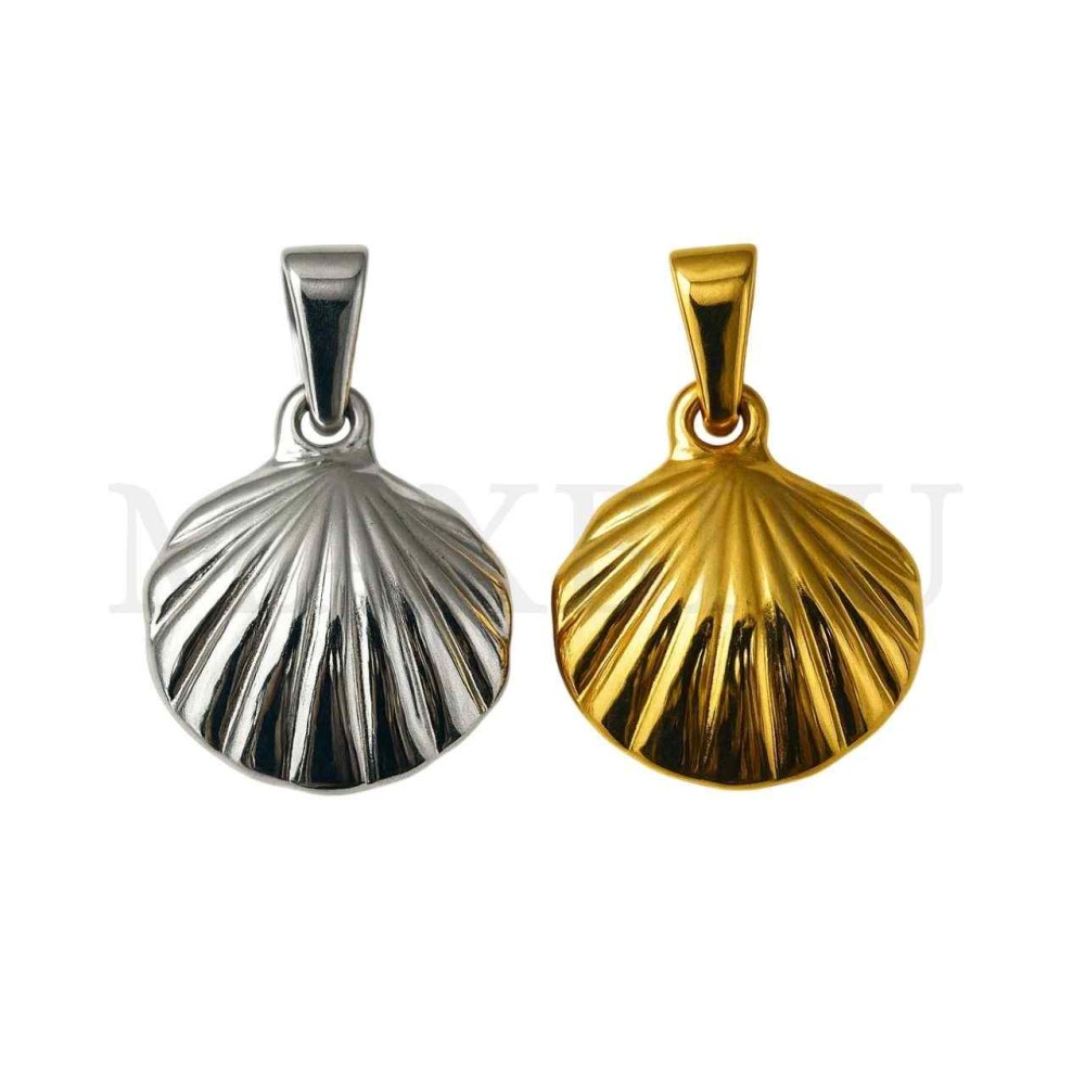 Stainless Steel Pendant - Shell 19x20mm