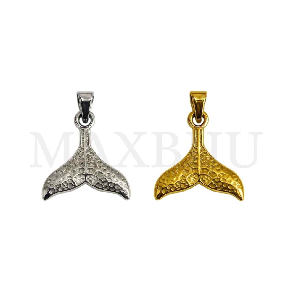 Stainless Steel Pendant - Mermaid Tail 25x27mm