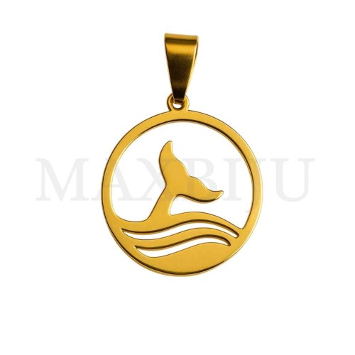 Stainless Steel Pendant - Mermaid Tail 25mm