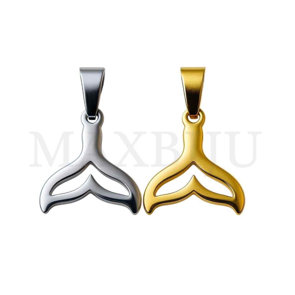 Stainless Steel Pendant - Mermaid Tail 22x25mm