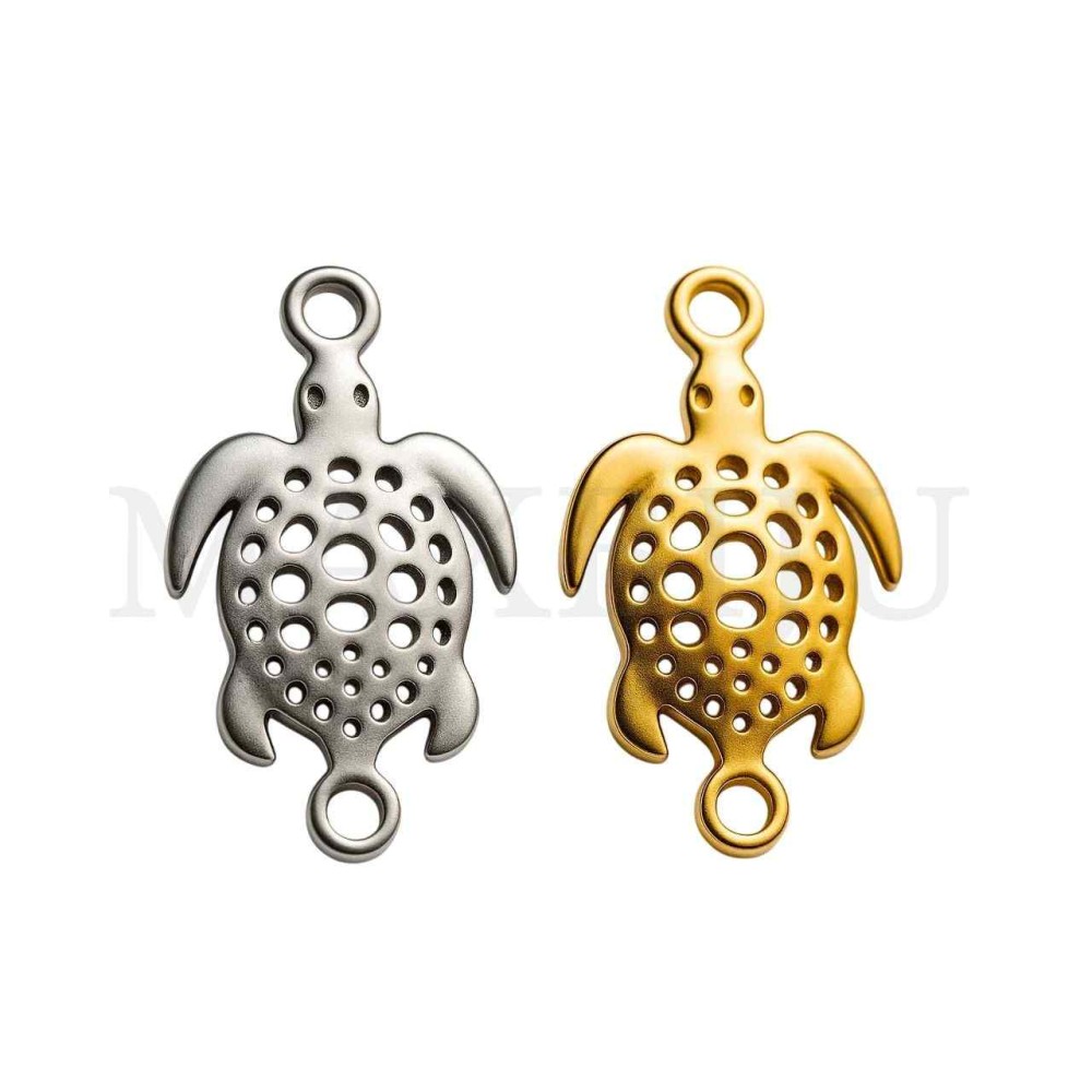 Stainless Steel Pendant - Turtle 9x14mm