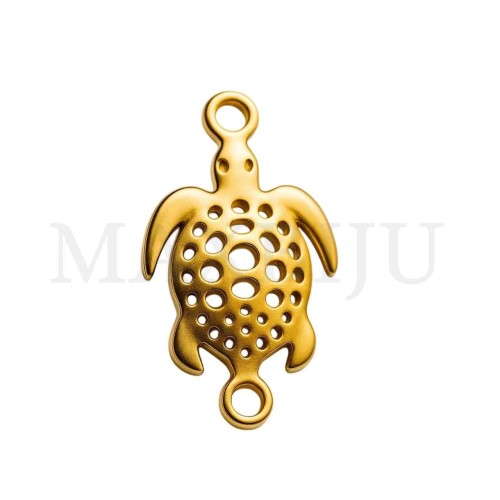 Stainless Steel Pendant - Turtle 9x14mm